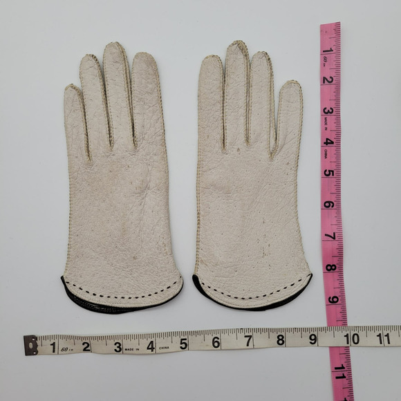 Lot of 3 Womens‎ Small Vintage Leather Gloves - Picture 8 of 9